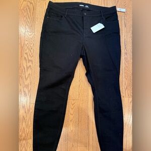 Old Navy Rock Star Super Skinny High Rise Jet Black Jeans NEW WITH TAG Womans 20